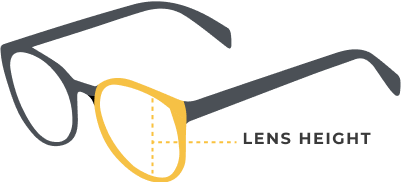 Lens height measures the vertical height of the frame, its measured from top to bottom