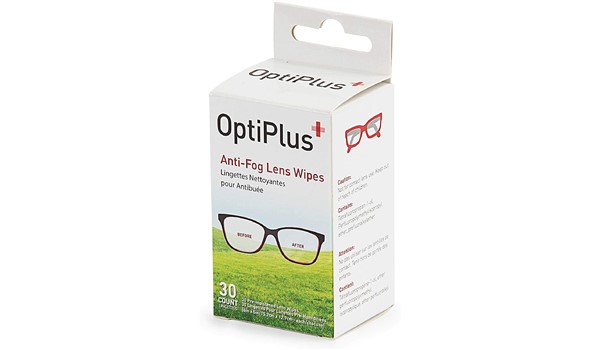 OptiPlus Anti-Fog Lens Wipes and Cleaner 30/Box   