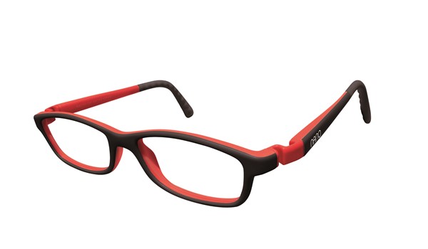 Nano NAO50210 Game-Over Kids Eyeglasses Black/Red Eye Size 46-17 (6-8 Years)