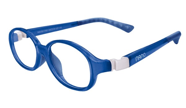 Nano NAO511044 Popping Kids Eyeglasses Blue/White Eye Size 44-16 (4-6 Years)