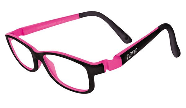 Nano NAO50212 Game-Over Kids Eyeglasses Black/Fuchsia Eye Szie 46-17 (6-8 Years)