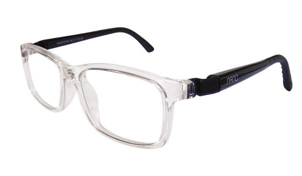 Nano NAO610748 Fangame Kids Eyeglasses Crystal/Black Eye Size 48-17