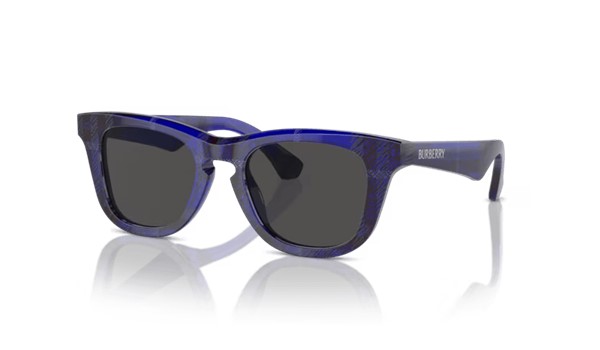 Burberry 0JB4002 411480 Kids Sunglasses Check Blue with Dark Blue Lenses 