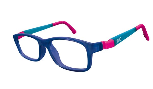 Nano Crew Glow 3.0 Kids Eyeglasses Crystal Navy/Fuchsia/Glowing Blue 