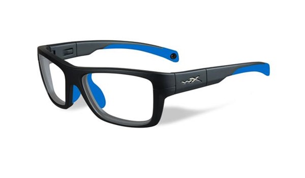 Wiley X Youth Force WX Crush YFCRS05 Kids Sports Glasses Matte Grey/Blue