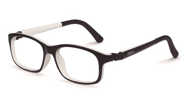 Nano NAO521346 Arcade Kids Eyeglasses Black/White Eye Size 46-17 (6-8 Years)