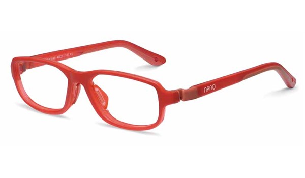 Nano NAO640648 Zoner Kids Eyeglasses Mat Red/Red Eye Size 48-17