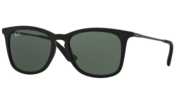 Ray-Ban Junior RJ9063S Kids Sunglasses Rubber Black/Dark Green Lenses 700571