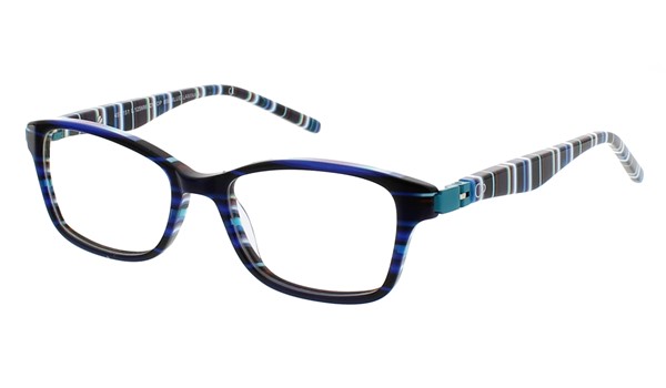 OP859 Kids Eyeglasses Blue Laminate 