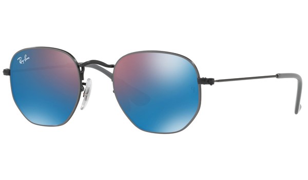 Ray-Ban RJ9541SN Kids Junior Sunglasses Gloss Black/Blue Flash