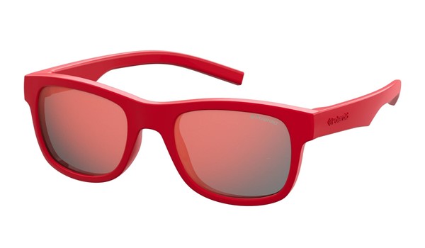 Polaroid Kids PLD-8020/S/SM Sunglasses Polarized 0C9A-OZ Red/Red