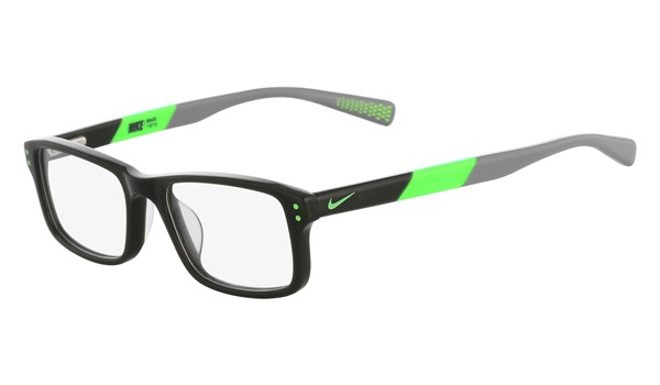Nike 5537-300 Kids Eyeglasses Cargo Khaki/Flah Lime