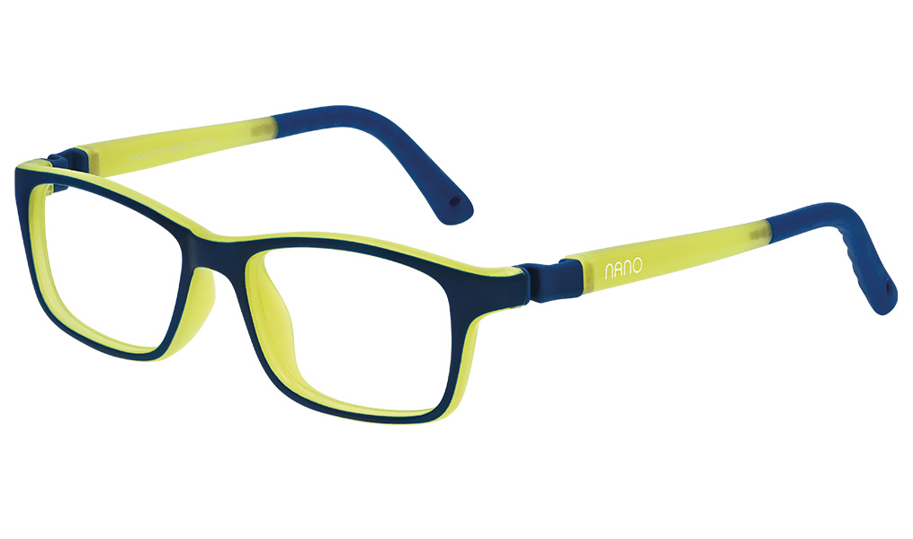 Nano Crew Glow 30 Kids Eyeglasses Matte Navyglowing Yellow Optiwow