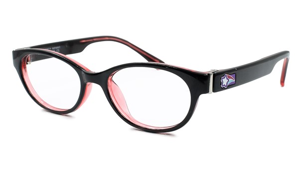 Rec Specs Liberty Sport  Z8-Y60 Kids Indesctructible Eyeglasses Shiny Black/Translucent Pink #224 