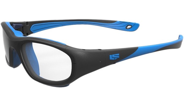 Rec Specs Liberty Sport RS-40 Protective Kids Glasses Matte Black/Cyan #273