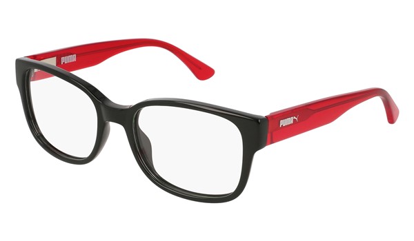 Puma Junior Kids Eyeglasses PJ0002O-006 Black/Red