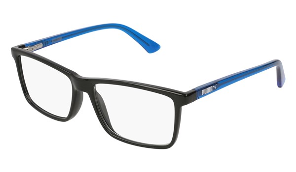 Puma Junior Kids Eyeglasses PJ0016O-004 Black/Light Blue