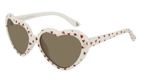 Stella McCartney Kids Sunglasses SK0037S-007 White/Red Brown Lenses