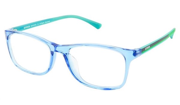 Crocs JR078 Kids Eyeglasses 50TG Blue/Turq Green