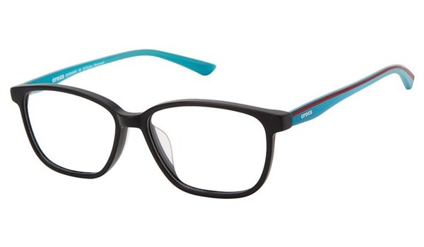 Crocs JR6048 Kids Eyeglasses 20TB Black/Turq Blue
