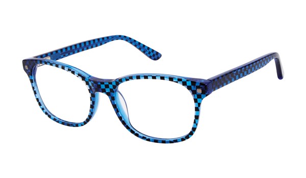 ZUMA ROCK ZR006 Boys Glasses BLU Blue/Black Checkered Print
