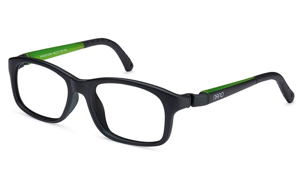 Nano Arcade Kids Eyeglasses Crystal Matte Black/Green 