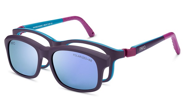 Nano Arcade Solar Clip 3.0 Kids Eyeglasses Matte Purple/Turquoise 