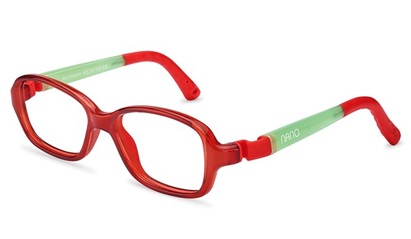 Nano Glow Replay Kids Eyeglasses Crystal Red/Glowing Green