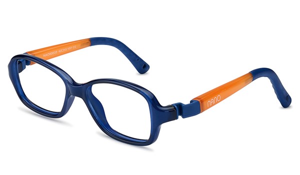 Nano Replay Glow 3.0 Kids Eyeglasses Crystal Navy/Glowing Orange 