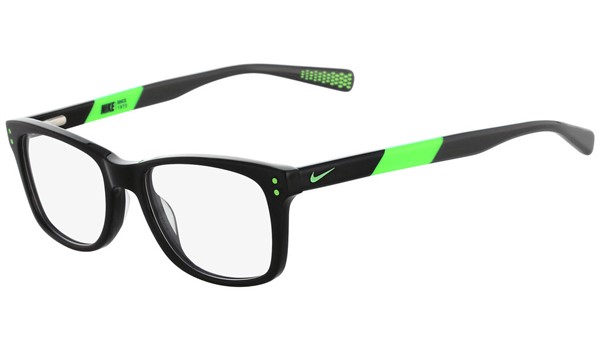 Nike 5538-001 Kids Eyeglasses Black Flash Lime