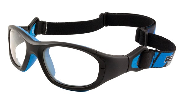 Rec Specs Liberty Sport RS-41 Protective Kids Glasses Matte Black/Cyan #273