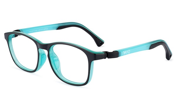 Nano Power Up Glow 3.0 Kids Eyeglasses Matte Black/Glowing Blue