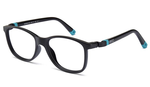 Nano Quest 3.0 Kids Eyeglasses Matte Black/Turquoise