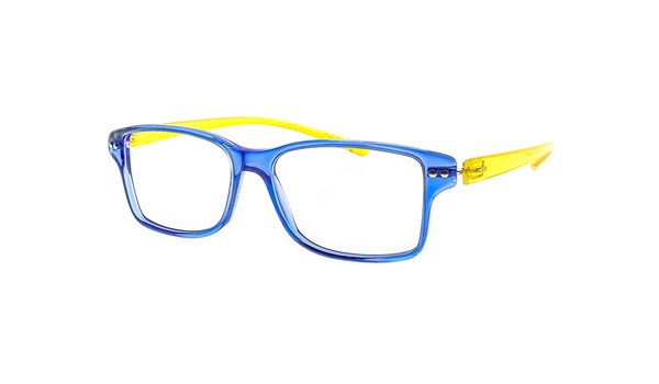 iGreen V4.28-C04 Kids Eyeglasses Shiny Blue/Shiny Light Yellow