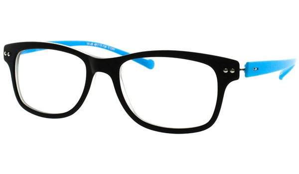 iGreen V4.46-CM02 Kids Eyeglasses Matt Top Black/Matt Pastel Sky Blue