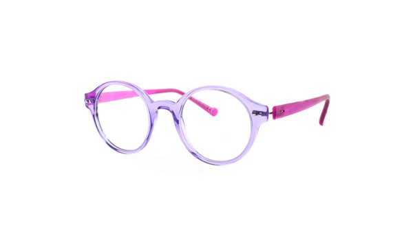 iGreen V4.60-C12 Kids Eyeglasses Transparent Violet/Fuchsia