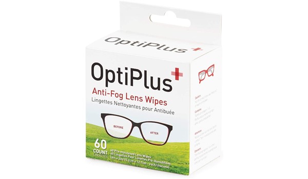 OptiPlus Anti-Fog Lens Wipes and Cleaner 60/Box  