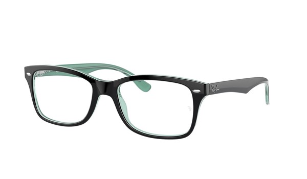 Ray-Ban Eyeglasses RX5228-8121 Black on Transparent Green