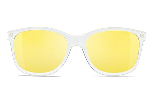 Nano Quest Blue Block Yellow Lens Clip Crystal White        