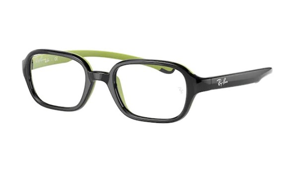 Ray-Ban Junior RY9074V-3882 Toddlers Glasses Black On Rubber Green