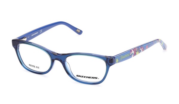 Skechers SE1645 090 Kids Glasses Shiny Blue