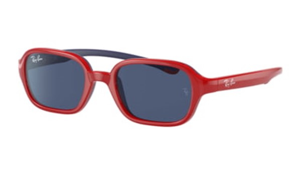 Ray-Ban Junior  RJ9074S-709380 Kids Sunglasses Red on Rubber Blue