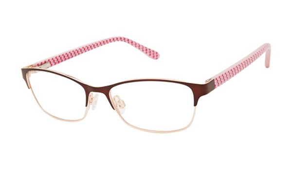 Lulu Guinness Girls Eyeglasses LK034 Brown/Rose Gold 