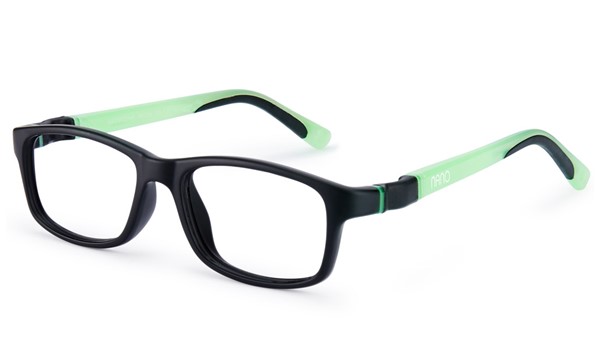 Nano Crew Glow 3.0 Kids Eyeglasses Matte Black/Green Glow