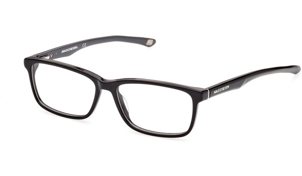 Skechers SE1890-001 Shiny Black Kids Prescription Glasses      