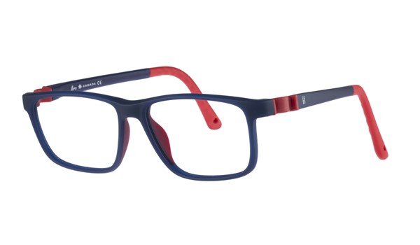 Indii Kids IN35-C2 Marbles Children's Glasses Matte  Navy Red 