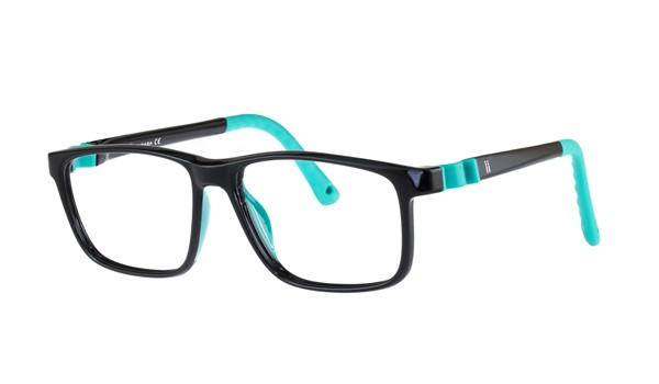 Indii Kids IN35-C3 Marbles Children's Glasses Black Turquoise