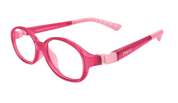 Nano NAO51342 Popping Kids Eyeglasses Pink/Pink Eye Size 42-15 (2-4 Years)