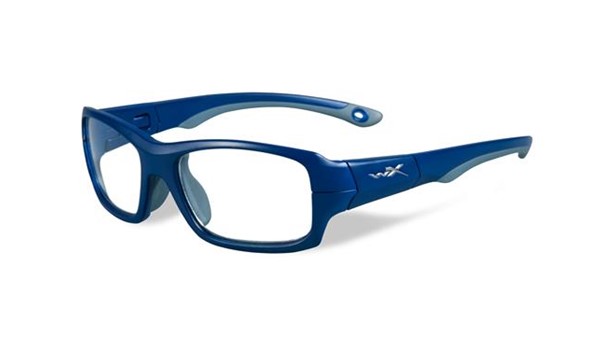 Wiley X Youth Force WX Fierce YFFIE01 Kids Sports Glasses Matte Blue Indigo/Grey