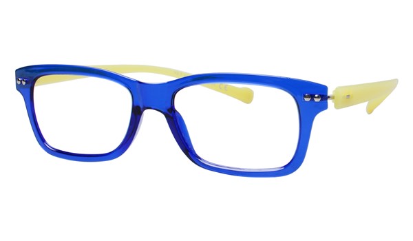 iGreen V2.7-C04 Kids Eyeglasses Shiny Royal Blue/Shiny Lemon